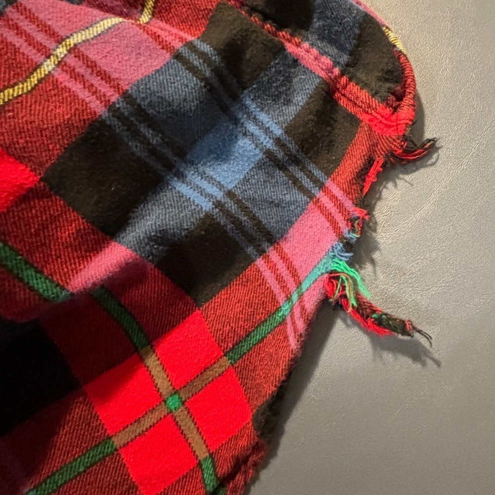 Red and Blue Plaid Flannel Shirt Sz L Grunge  SKU 23 - Picture 7 of 7